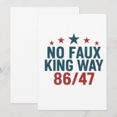 Grappige Geen Nep Koning Manier 86 47 4e Juli Kaart (Voorkant / Achterkant)