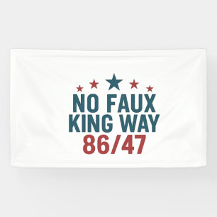 Grappige Geen Neppe Koning Manier 86 47 4e Juli  Spandoek