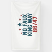 Grappige Geen Neppe Koning Manier 86 47 4e Juli  Spandoek (Verticaal)