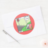 Grappige Geen Pijlinktvis Zone Ronde Sticker (Envelop)
