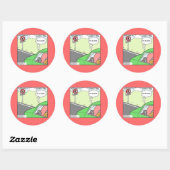 Grappige Geen Pijlinktvis Zone Ronde Sticker (Vel)