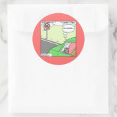 Grappige Geen Pijlinktvis Zone Ronde Sticker (Tas)