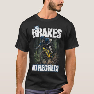 Grappige Geen Remmen Geen Spijt Skelet Bergfiets T-shirt