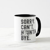 Grappige geest achtervolgen retro Halloween Mok (Voorkant rechts)