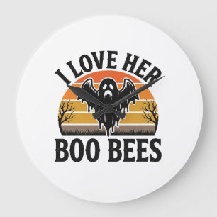 Grappige Geest Bij Punt Vintage Halloween T-Shirt  Grote Klok