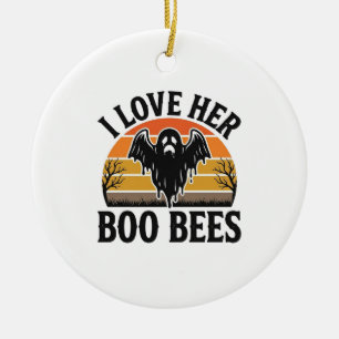 Grappige Geest Bij Punt Vintage Halloween T-Shirt Keramisch Ornament