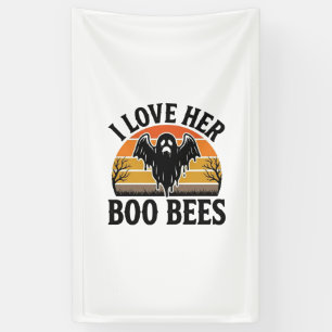 Grappige Geest Bij Punt Vintage Halloween T-Shirt Spandoek
