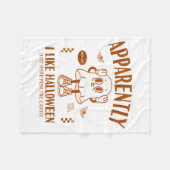 Grappige Geest Blijkbaar Houd Ik Van Halloween  Fleece Deken (Voorkant (Horizontaal))