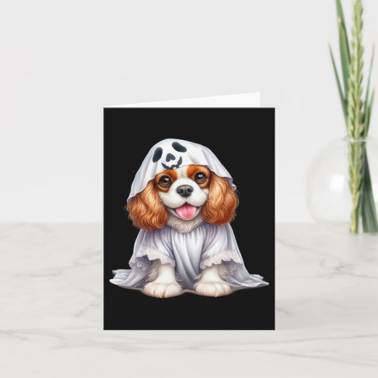 Grappige Geest Cavalier King Charles Spaniel Honde Kaart (Voorkant)