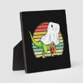 Grappige Geest Dinosaurus Halloween Fotoplaat (Voorkant)