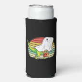 Grappige Geest Dinosaurus Halloween Seltzer Blikjeskoeler (Seltzer Voorkant)