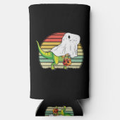 Grappige Geest Dinosaurus Halloween Seltzer Blikjeskoeler (Achterkant)