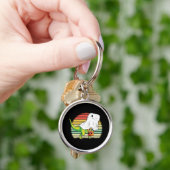 Grappige Geest Dinosaurus Halloween Sleutelhanger (Hand)