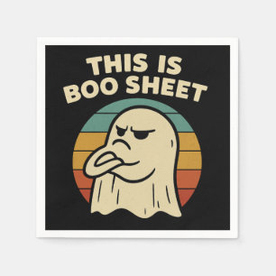 Grappige Geest "Dit Is Boo Blad" Retro Halloween Servet