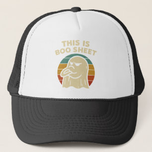 Grappige Geest "Dit Is Boo Blad" Retro Halloween Trucker Pet