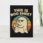 Grappige geest "Dit is Boo Sheet" Retro Halloween Kaart (Voorkant)