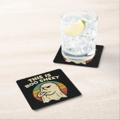 Grappige geest "Dit is Boo Sheet" Retro Halloween Kartonnen Onderzetters (Insitu)