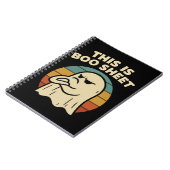 Grappige geest "Dit is Boo Sheet" Retro Halloween Notitieboek (Linkerzijde)