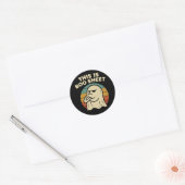 Grappige geest "Dit is Boo Sheet" Retro Halloween Ronde Sticker (Envelop)