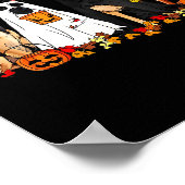 Grappige Geest Duitse Herdershond Halloween Hond M Poster (Hoek)