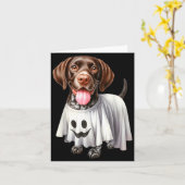 Grappige Geest Duitse Korthaar Pointer Hond Liefhe Kaart (Gele Bloem)