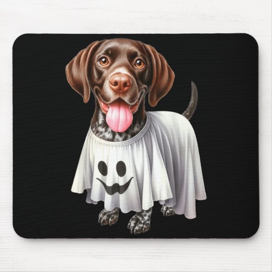 Grappige Geest Duitse Korthaar Pointer Hond Liefhe Muismat (Voorkant)