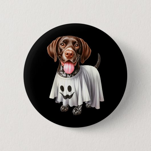 Grappige Geest Duitse Korthaar Pointer Hond Liefhe Ronde Button 5,7 Cm (Voorkant)