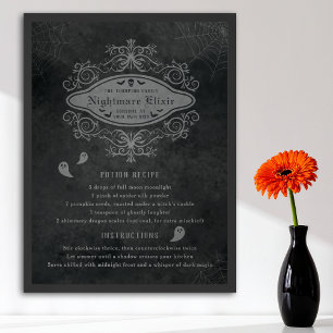 Grappige geest en nachtmerrie recept speelse Hallo Poster