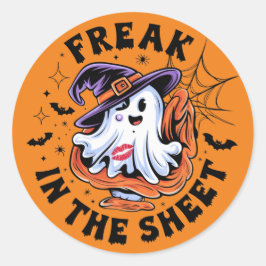 Grappige geest "Freak In Sheet" Sticker