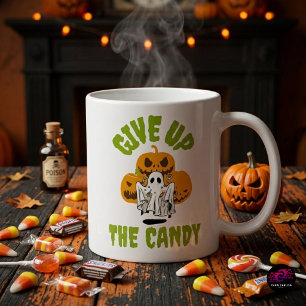 Grappige Geest Geeft De Snoep Op Halloween Koffiemok