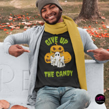 Grappige Geest Geeft de Snoep Op Halloween