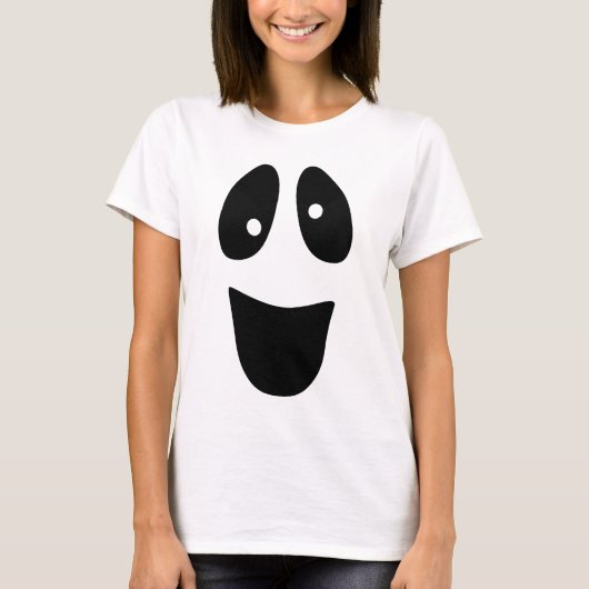 Grappige geest gezicht schattig halloween t-shirt (Voorkant)