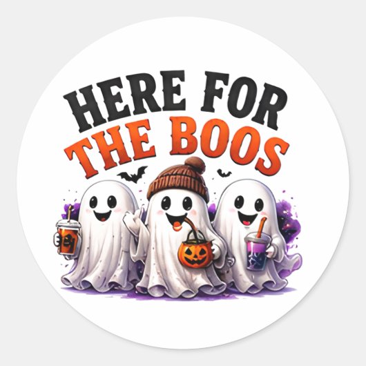 🍻 Grappige Geest Halloween Grappige Spreuk 👻 Ronde Sticker (Voorkant)