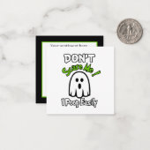 grappige geest Halloween-poep makkelijk gevoel toe Notitiekaartje (Voorkant / Achterkant in situ)
