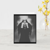 Grappige Geest Hand Hart Teken Spooky Kostuum Hall Kaart (Gele Bloem)