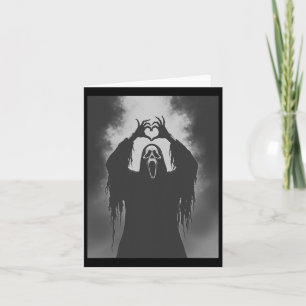 Grappige Geest Hand Hart Teken Spooky Kostuum Hall Kaart