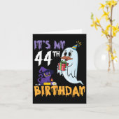 Grappige geest Het is mijn 44e verjaardag Hallowee Kaart (Gele Bloem)
