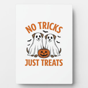Grappige Geest Hond Halloween Geen Streken Alleen  Fotoplaat