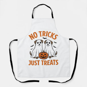 Grappige Geest Hond Halloween Geen Streken Alleen Schort
