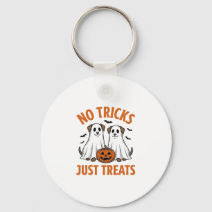Grappige Geest Hond Halloween Geen Streken Alleen  Sleutelhanger