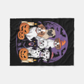 Grappige Geest Hond Halloween Shirt Halloween Hond Fleece Deken (Voorkant (Horizontaal))