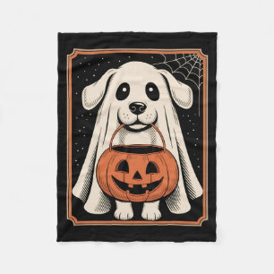 Grappige Geest Hond Halloween Shirt Halloween Hond Fleece Deken