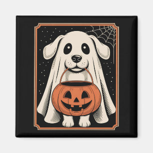 Grappige Geest Hond Halloween Shirt Halloween Hond Magneet