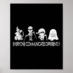 Grappige Geest Iedereen Communiceert Anders Slp Poster