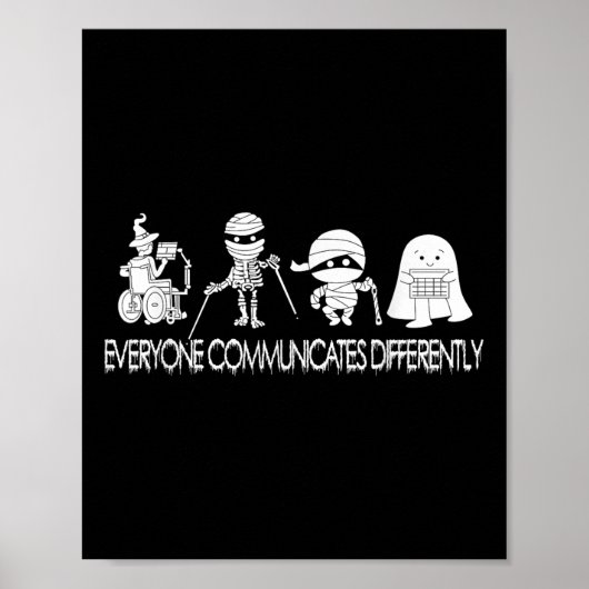 Grappige Geest Iedereen Communiceert Anders Slp  Poster (Voorkant)