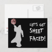 Grappige Geest Jack O Lantern Halloween Briefkaart (Voorkant / Achterkant)