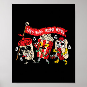 Grappige geest laat horrorfilms kijken Halloween S Poster