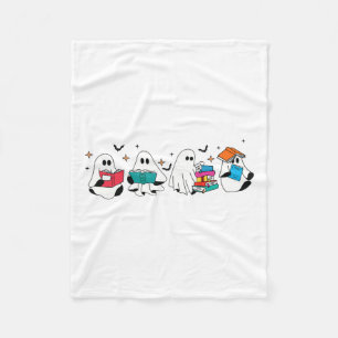 Grappige geest lezen boeken leraar Halloween Spook Fleece Deken