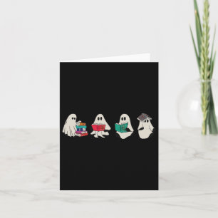 Grappige geest lezen boeken Schattige Spooky Hallo Kaart