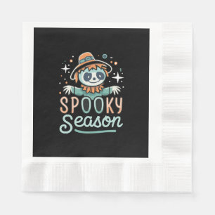 grappige geest met hoeden, spookseizoen servet